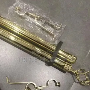 Bronze/Gold Double Extendable Curtain Rod 3m
