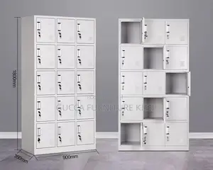 15-Locker Steel Staff Storage Cabinet