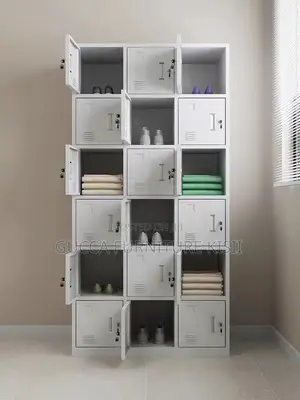 15-Locker Steel Staff Storage Cabinet