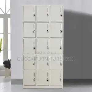 15-Locker Steel Staff Storage Cabinet