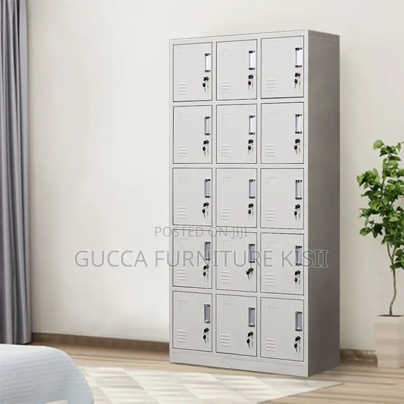 15-Locker Steel Staff Storage Cabinet