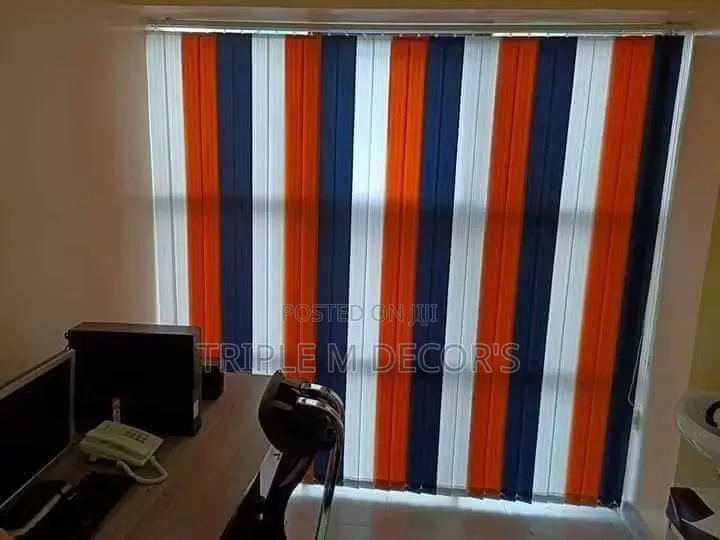 Decorative Patterned Vertical Blinds for Residential Windows