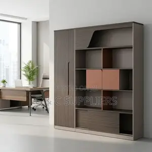 Executive Brown Wooden Wall Unit