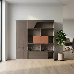 Executive Brown Wooden Wall Unit
