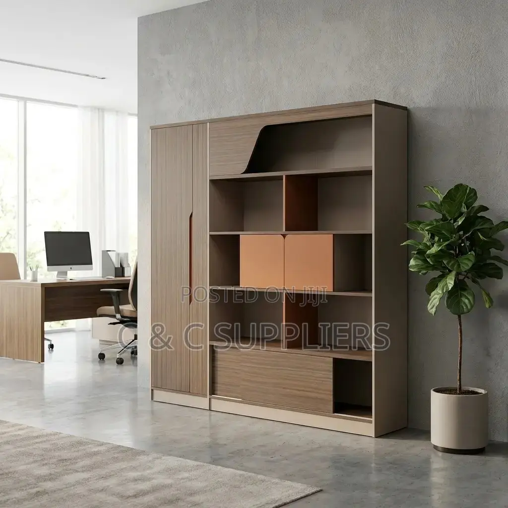 Executive Brown Wooden Wall Unit