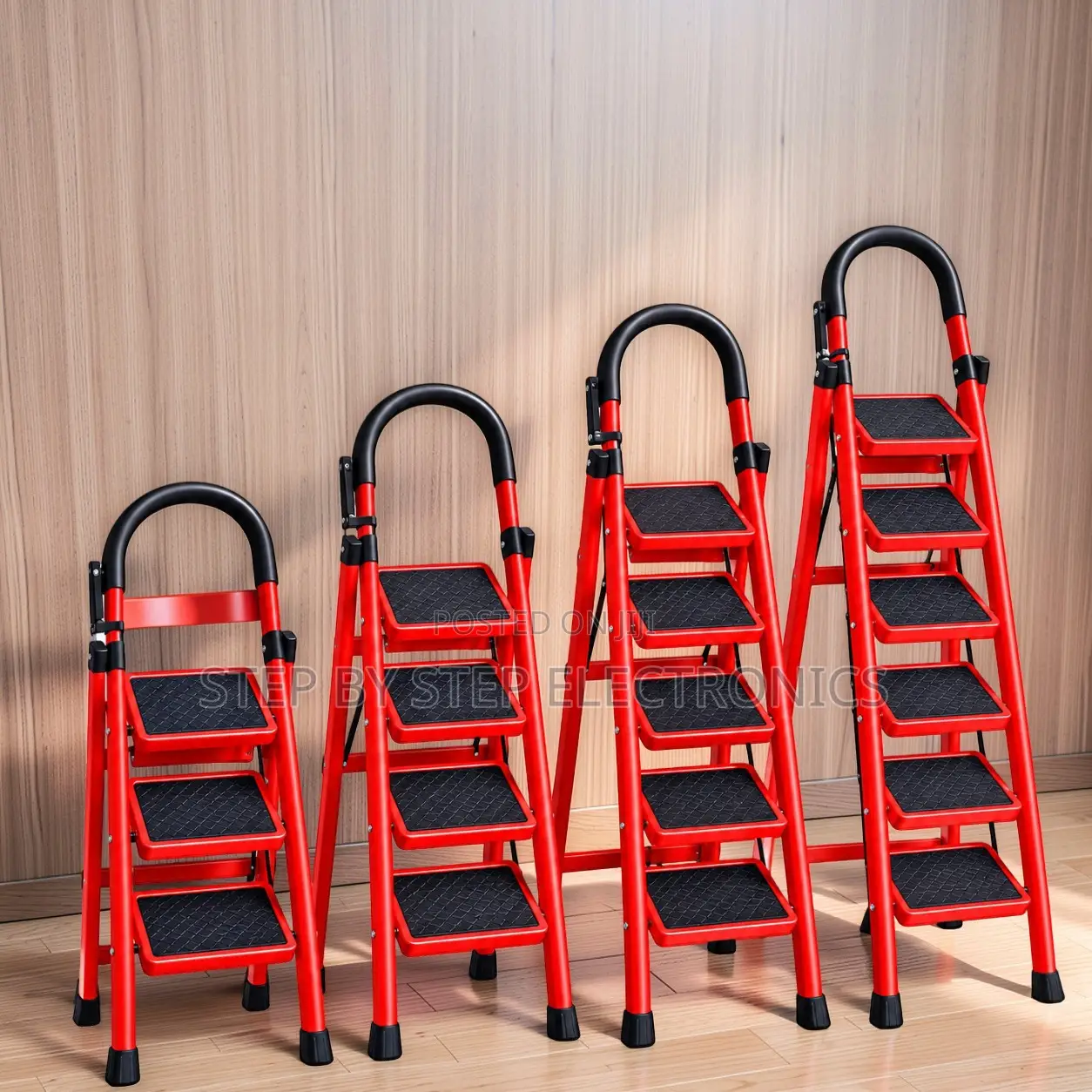 2,3,4 and 5 Step Folding Ladder Stable Design for Ceiling Access