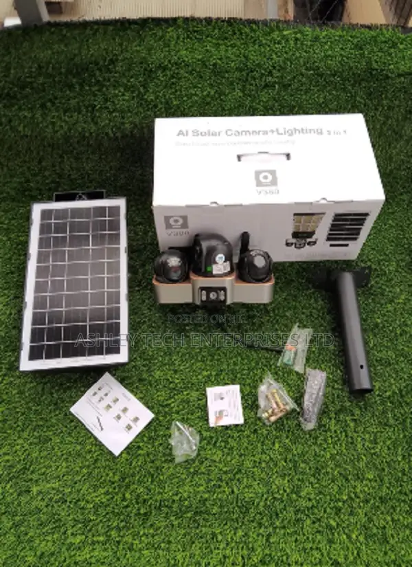 3 Lens Outdoor Solar Security Camera – V380 App