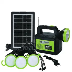DAT Solar Home Lighting System Kit With FM Radio Phone Charger. 9035