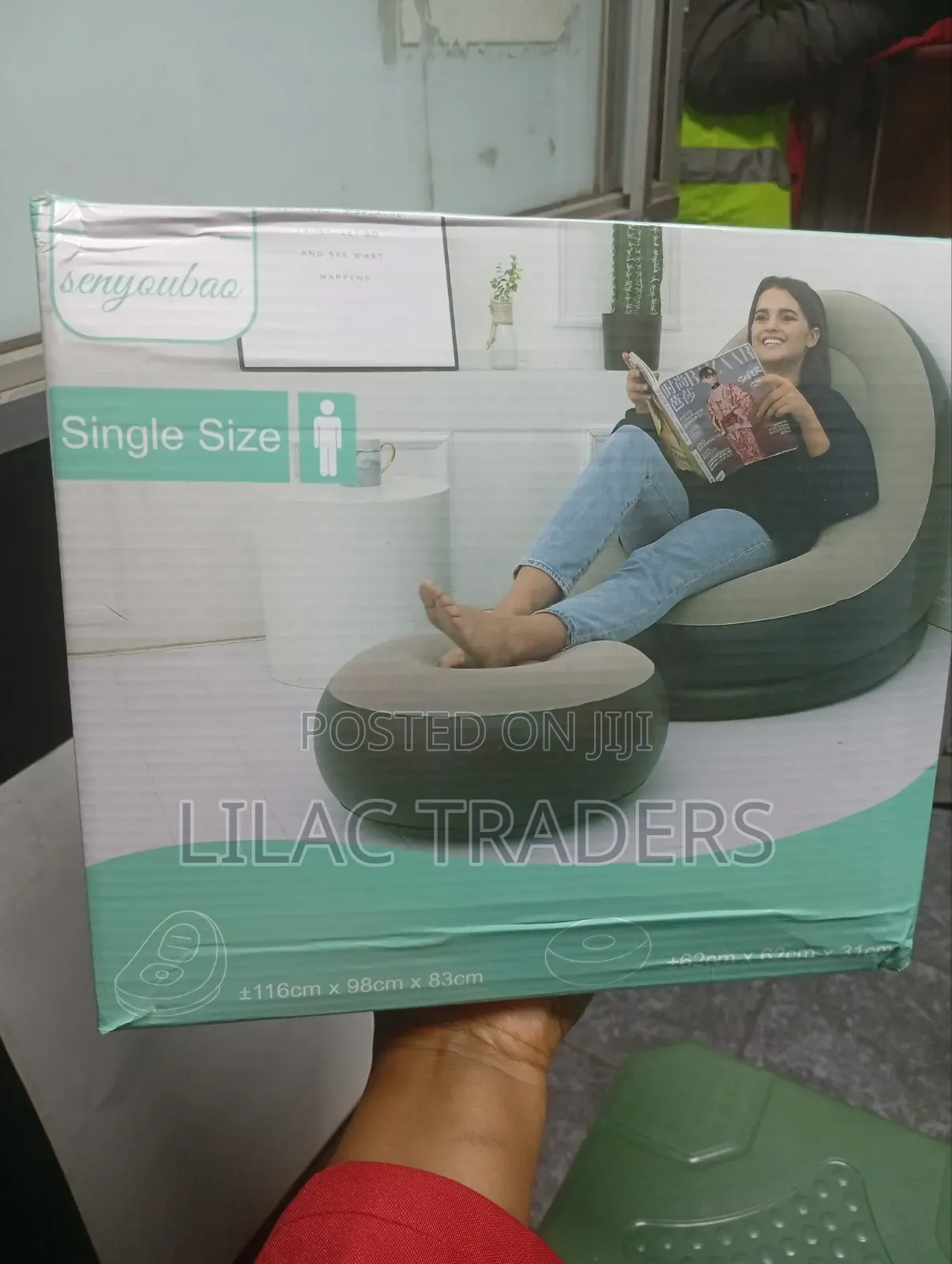 Inflatable Seat With Foot Rest Je