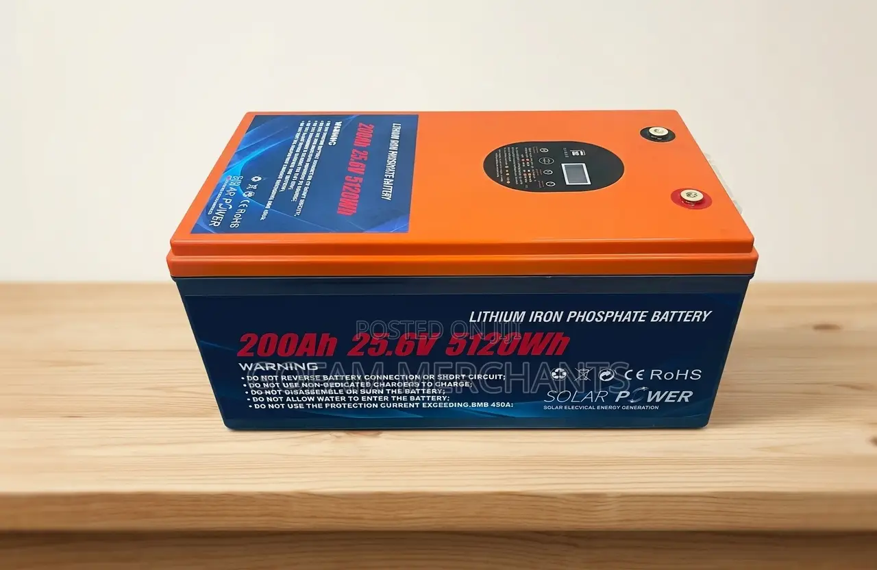Yachu 5.12Kwh 25.6V 200Ah Lithium Battery