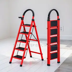 2,3,4 and 5 Step Folding Ladder Wide Steps for Outdoor Maintenance