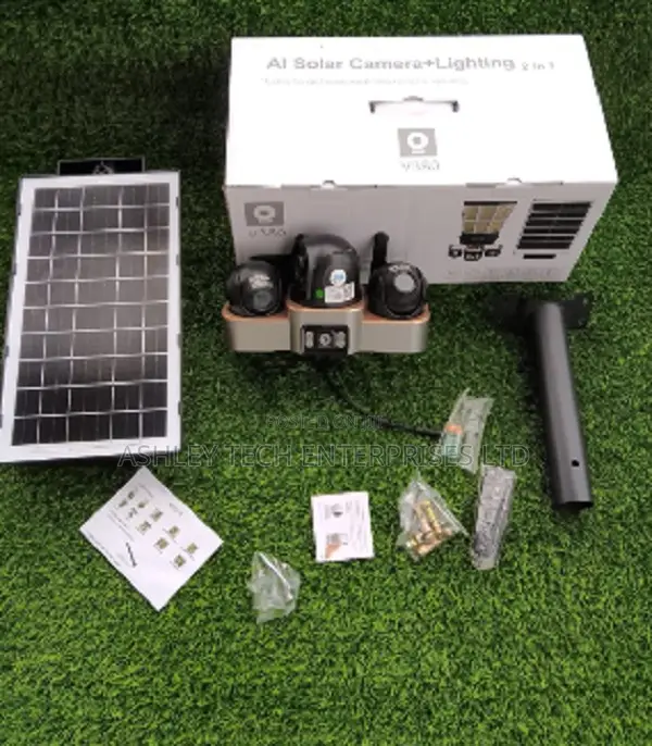 Premium Solar Floodlight CCTV – 3 Lens PTZ Camera