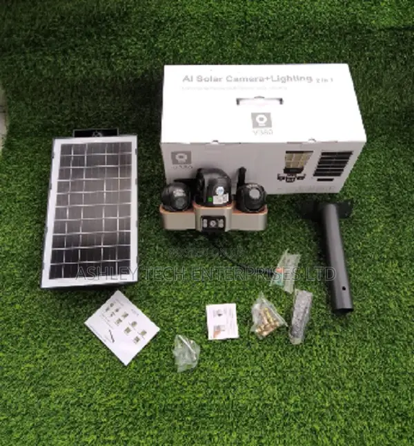 360° Triple Lens Solar CCTV – V380 App Security Camera