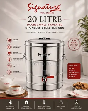 Double Insulated Stainless Tea Urn (10 L, 15l, 20l, 25l, 30l, 50l)