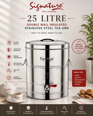 Double Insulated Stainless Tea Urn (10 L, 15l, 20l, 25l, 30l, 50l)