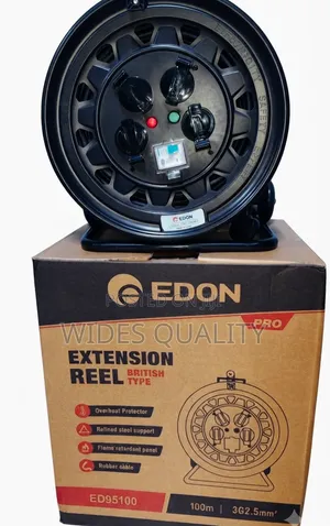 Edon Pro Extension Reel Heavy-Duty 100-Meter Power Cable Reel