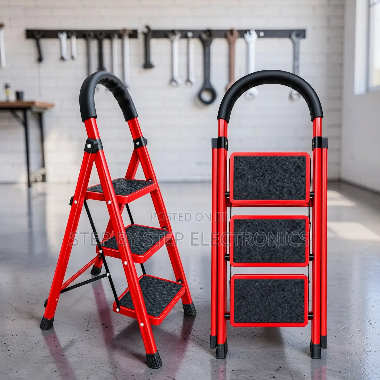 2,3,4 and 5 Step Folding Ladder Rubber Feet for Workshop Tasks