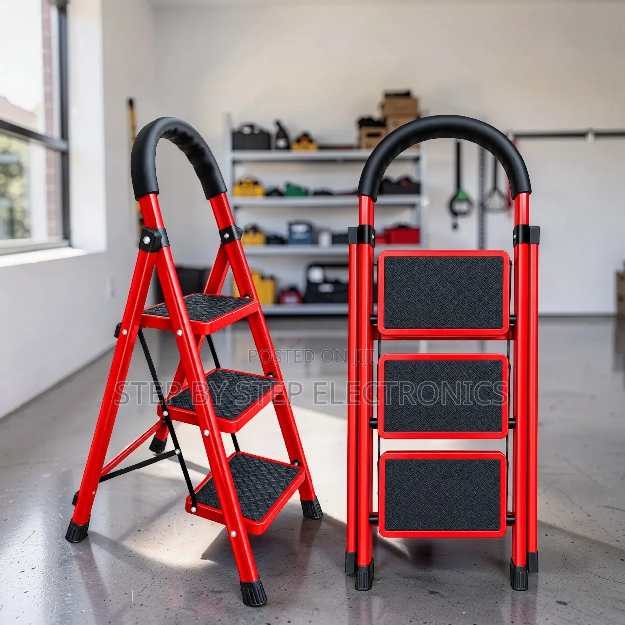 2,3,4 and 5 Step Folding Ladder Safety Grip for Office Maintenance
