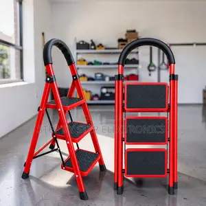 2,3,4 and 5 Step Folding Ladder Safety Grip for Office Maintenance
