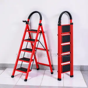 2,3,4,5 Step Folding Ladder Comfortable Handle for Retail Applications
