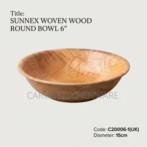 15 Cm Sunnex Wooven Wood Round Bowl