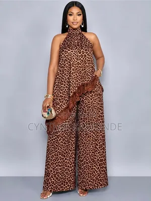 Animal Print Two Piece Set
