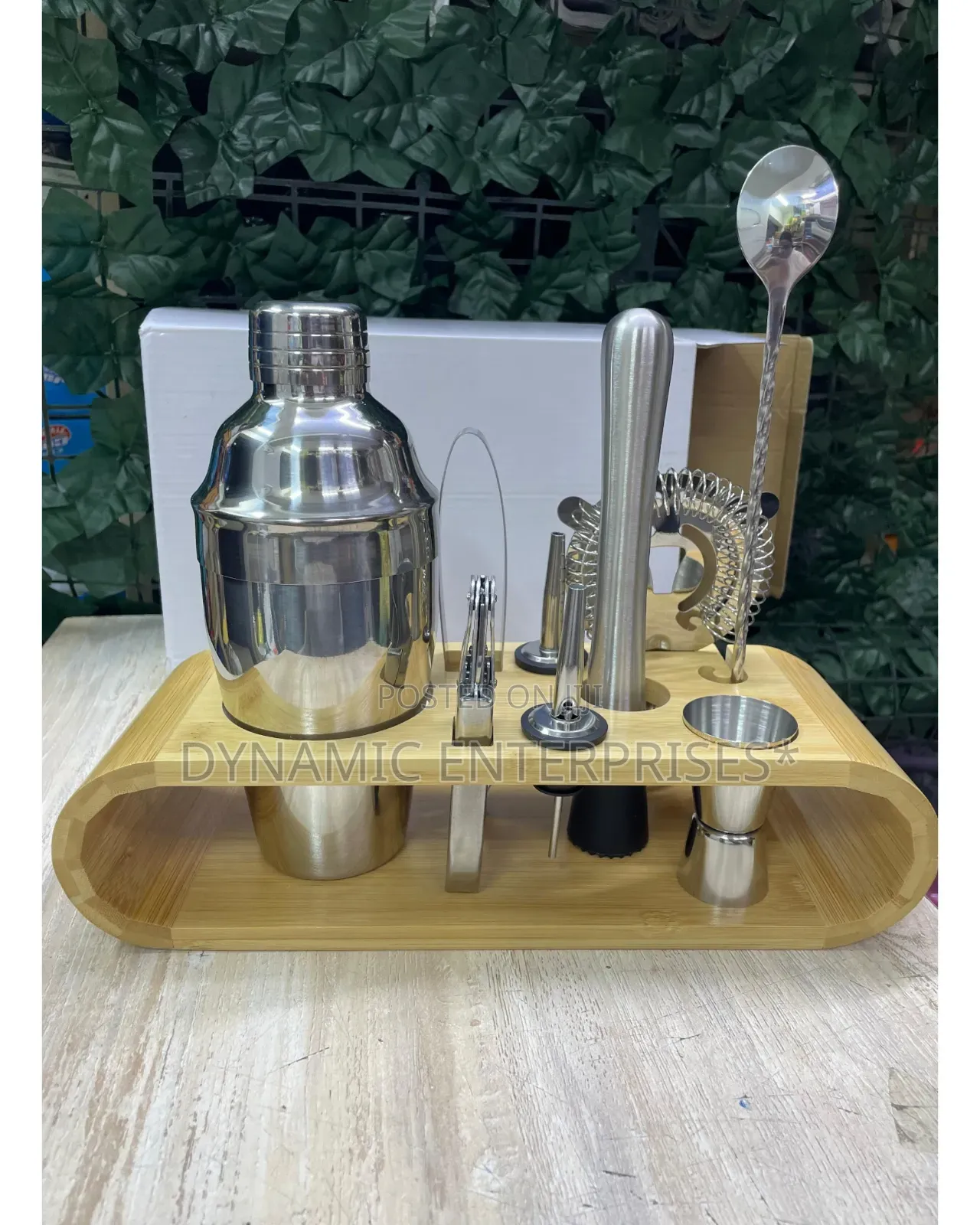 10pcs Cocktail Shaker Set Color: Silver Size: 10pcs