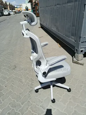 Elegant Laurel Ergonomic Executive Chair – White Grey