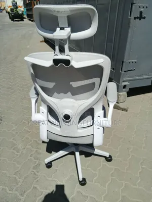 Elegant Laurel Ergonomic Executive Chair – White Grey