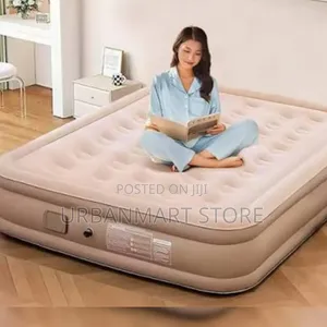 Queen Inflatable Bed With Inbuilt Air Pump, 2 Pillow - Size 5 by 6