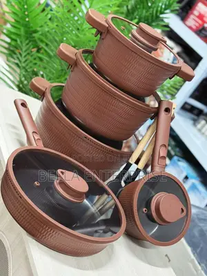 14pcs Brown Rattan Cookware Set