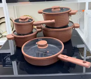 14pcs Brown Rattan Cookware Set