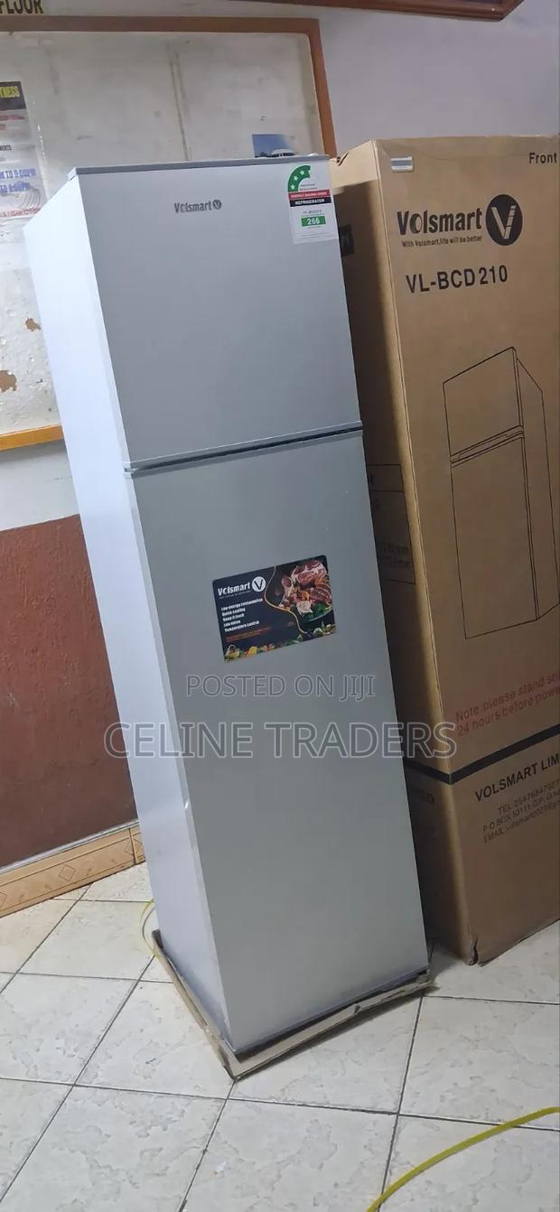 Silver Voltsmart Double Door Fridge - main view