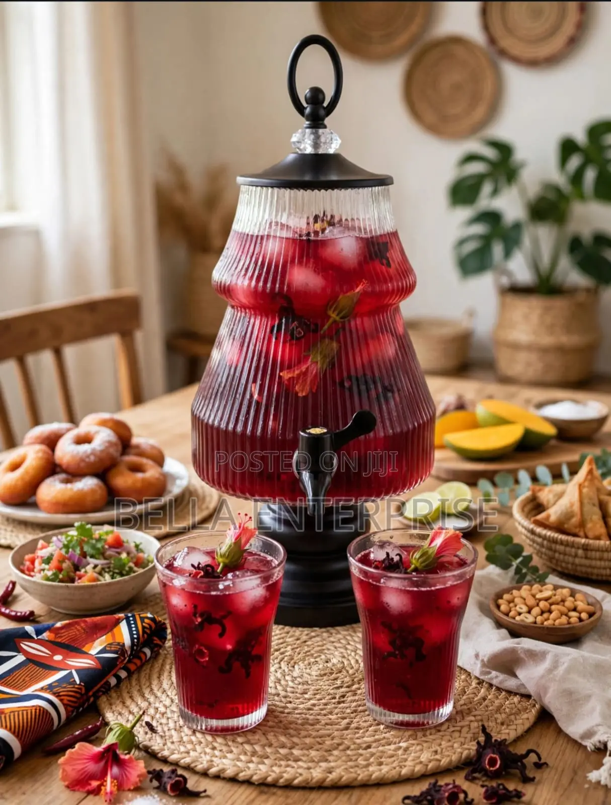 7pcs Luxury Glass Juice Dispenser Set