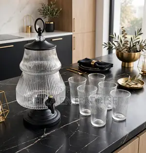 7pcs Luxury Glass Juice Dispenser Set