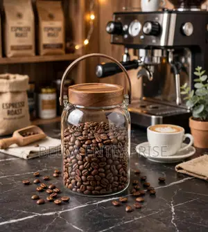 Premium Large Capacity Borosilicate Glass Storage Jar With Acacia Lid