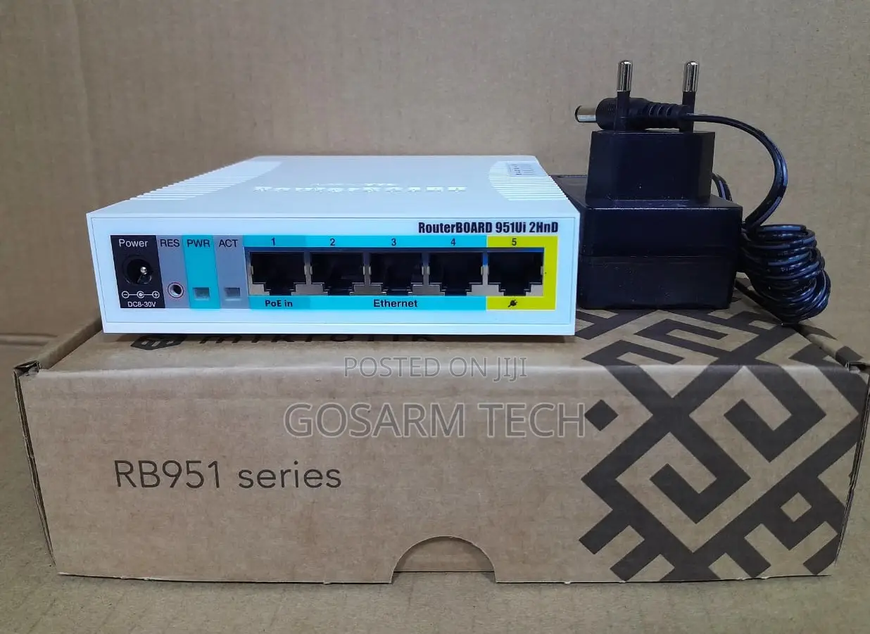 MikroTik RB951Ui-2HnD 5-Port Wireless Router – Wi-Fi Ready