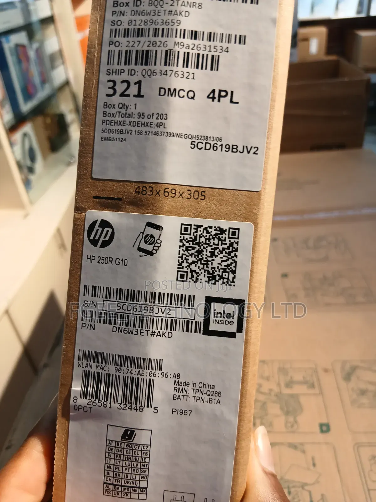 New Laptop HP 250 G10 16GB Intel Core i5 SSD 512GB