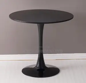 Black 4 Seater Dining Round Table