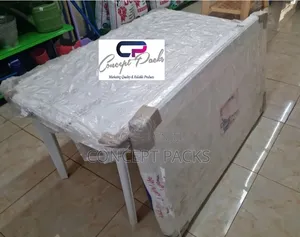 White Six(6)Seater Plastic Table. H730xw840xl1470mm