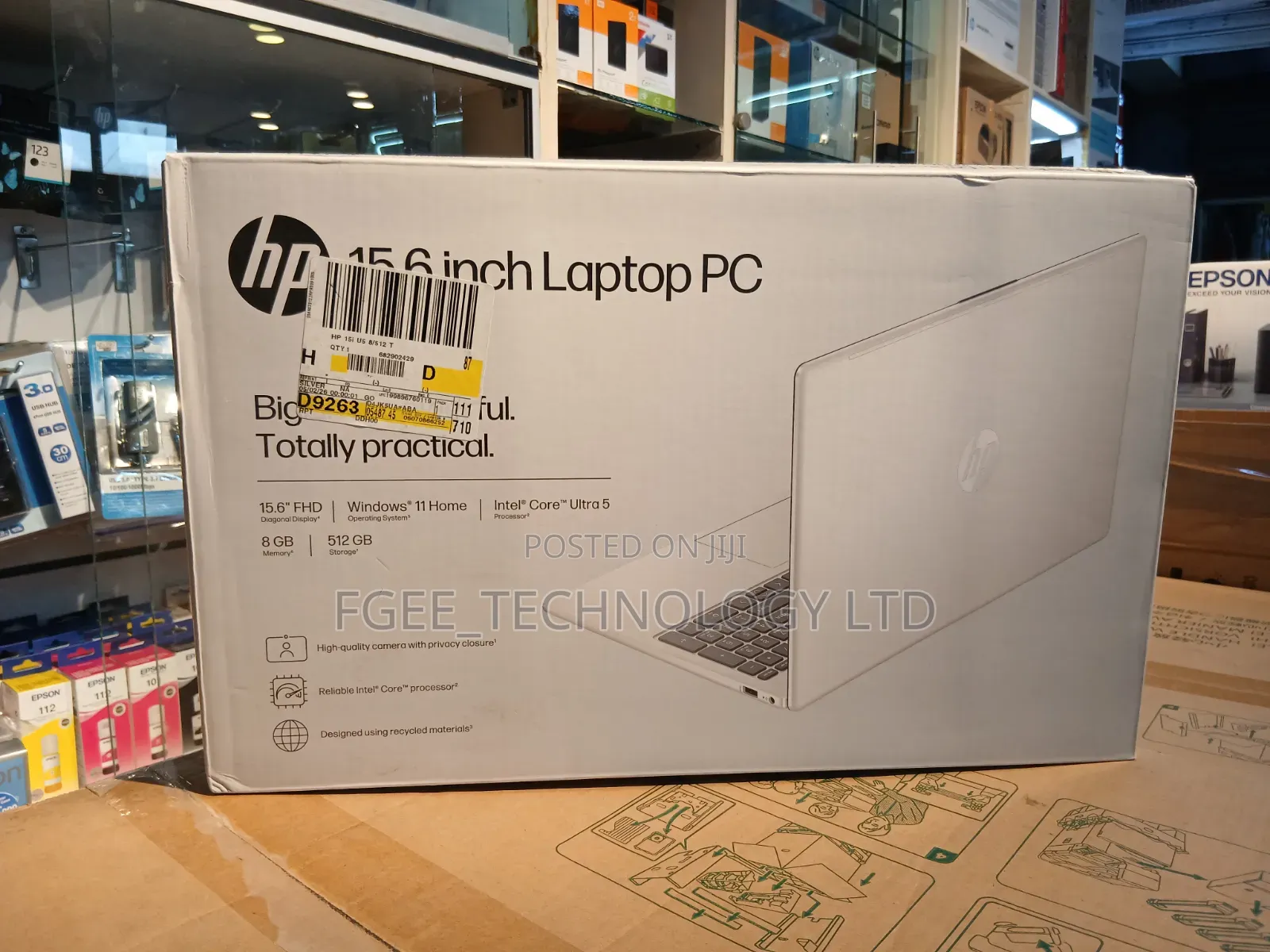 New Laptop HP 15 8GB Intel Core Ultra 5 SSD 512GB