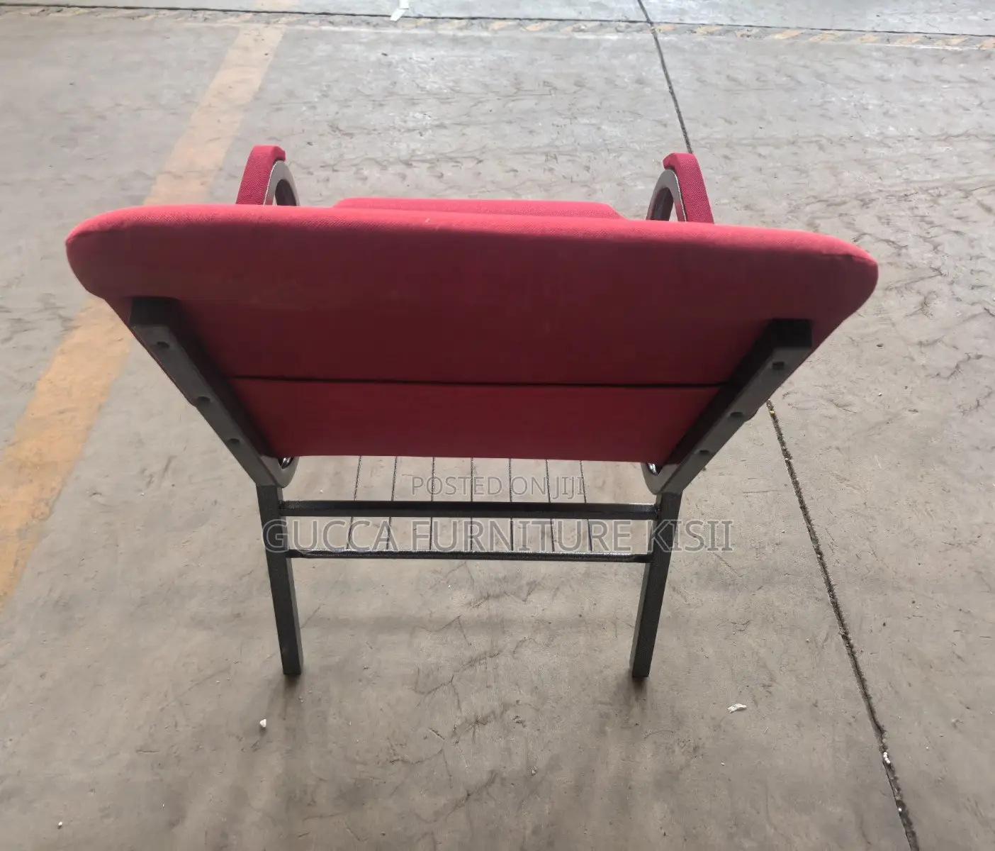 Red Stackable Event Chair With Armrest