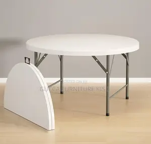 White 150cm Foldable Round Patio Table