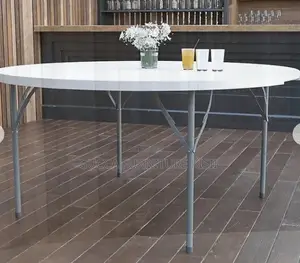 White 150cm Foldable Round Patio Table