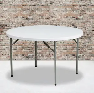 White 150cm Foldable Round Patio Table