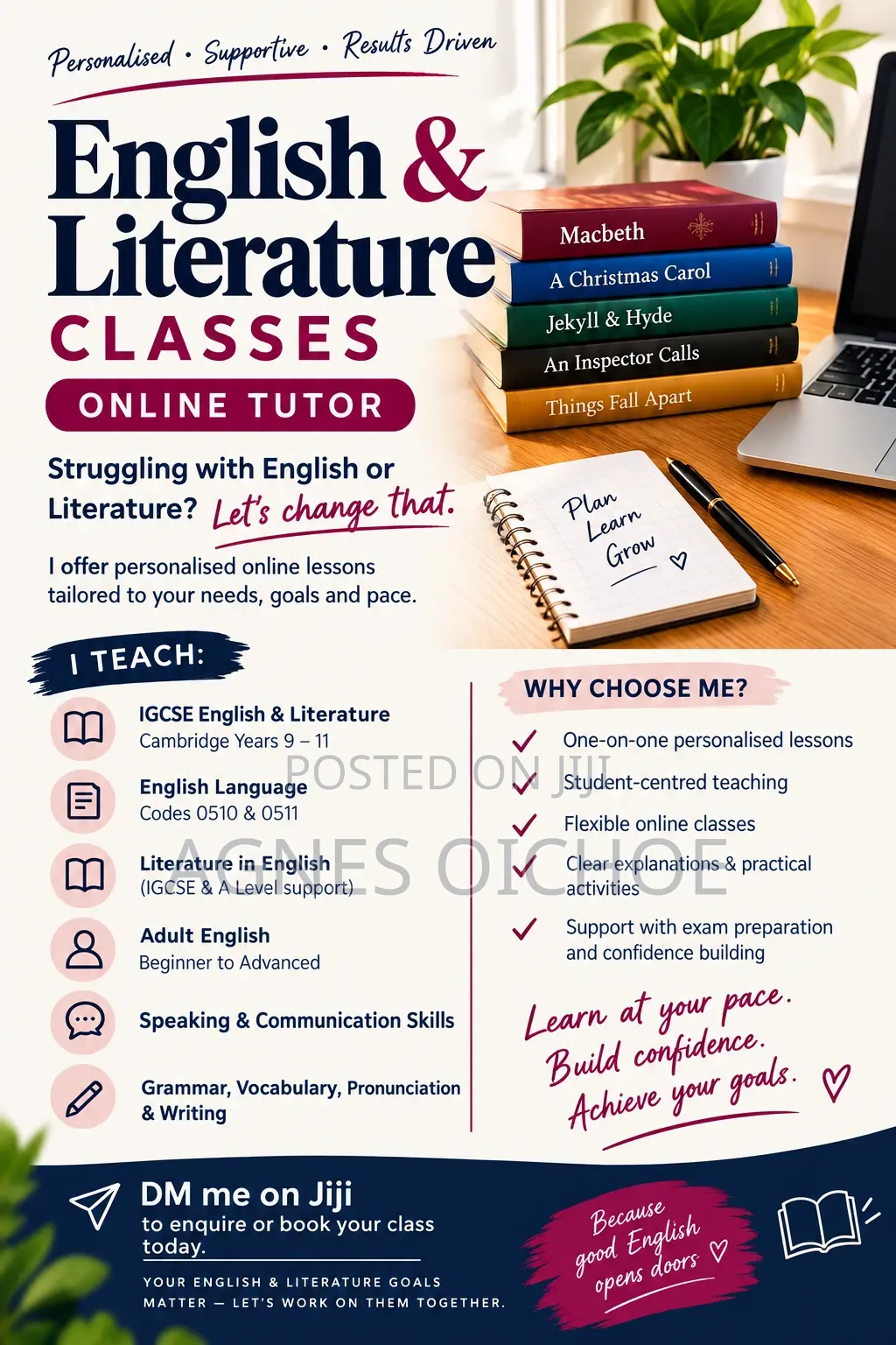 Online Homeschool English Literature Tutor