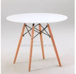 4 Legged Round Dining Table (White)