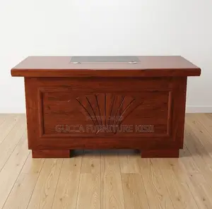 Rectangular1.2m Mahogany Desk With Mahogany Laminate