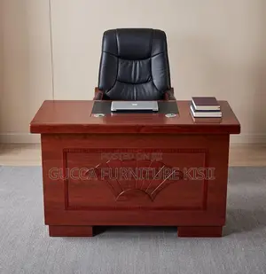 Rectangular1.2m Mahogany Desk With Mahogany Laminate