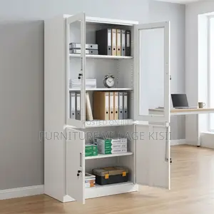 Half Glass Metallic Filing Cabinet